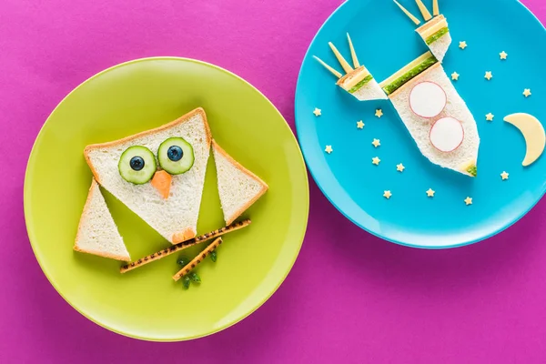 Funny breakfast for child — Stock Photo