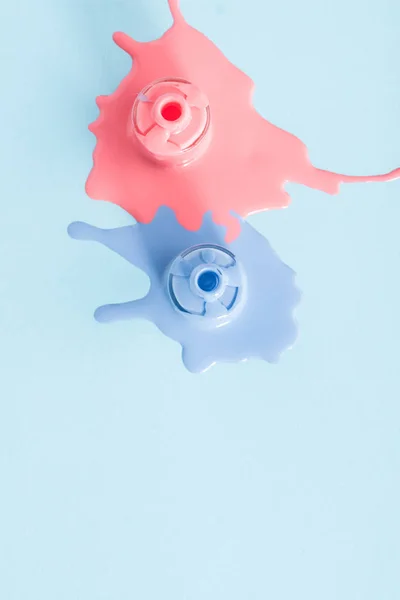 Spilled nail polishes — Stock Photo