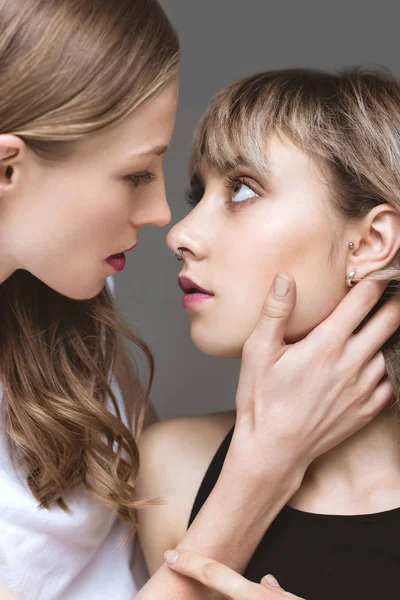 Young sensual lesbian couple — Stock Photo