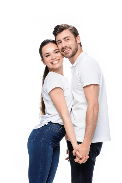 Young embracing couple — Stock Photo