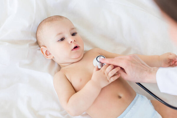 Baby boy with stethoscope 