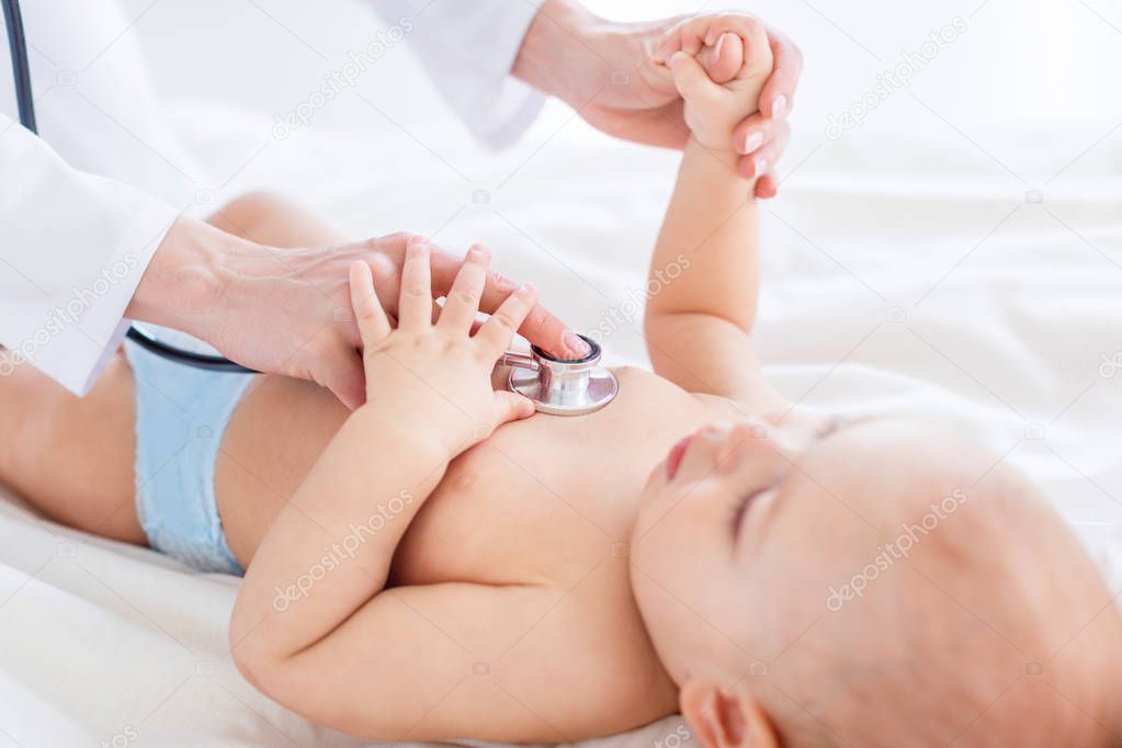 Baby boy with stethoscope 