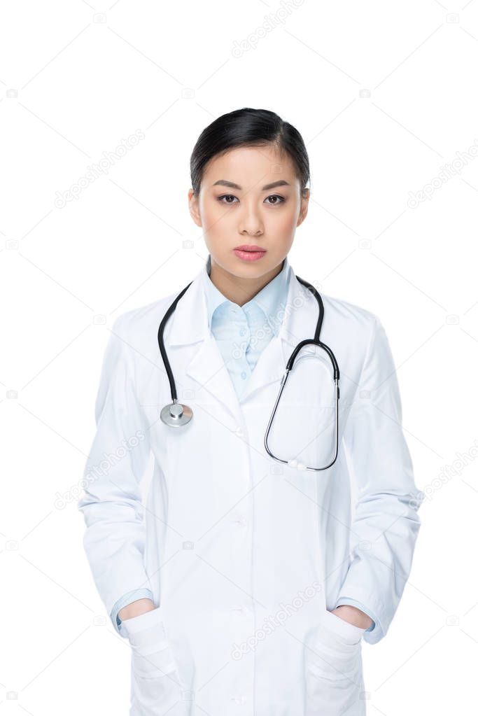 confident doctor looking at camera