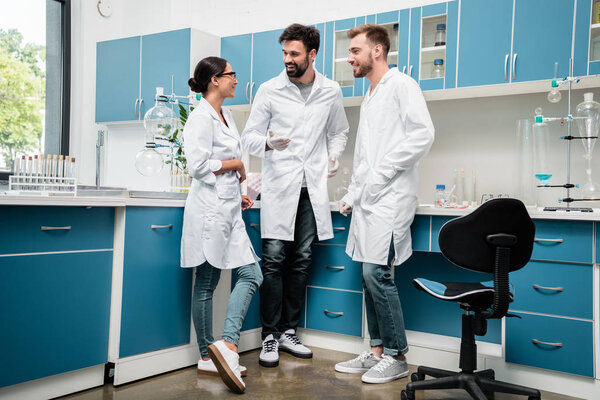 Young chemists in laboratory