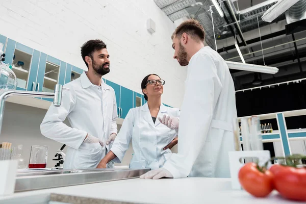 Químicos jóvenes en laboratorio — Foto de Stock