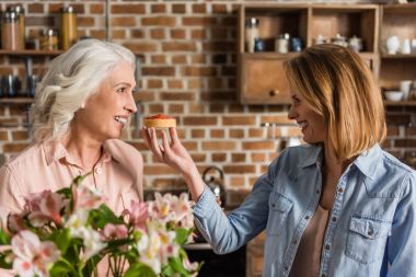 two women during lunch clipart