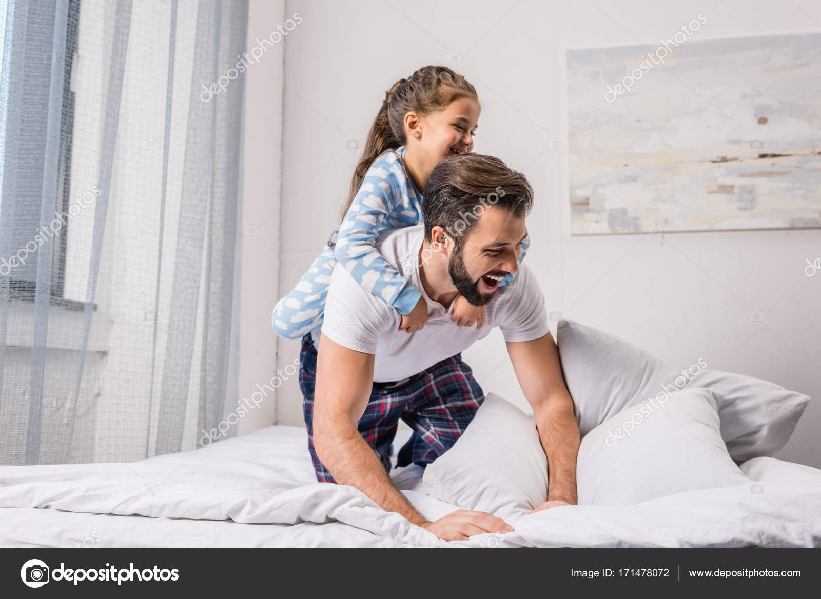 Dad And Daughter Share A Bed