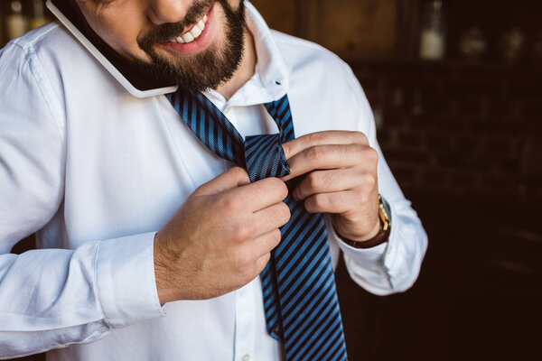 businessman talking by phone