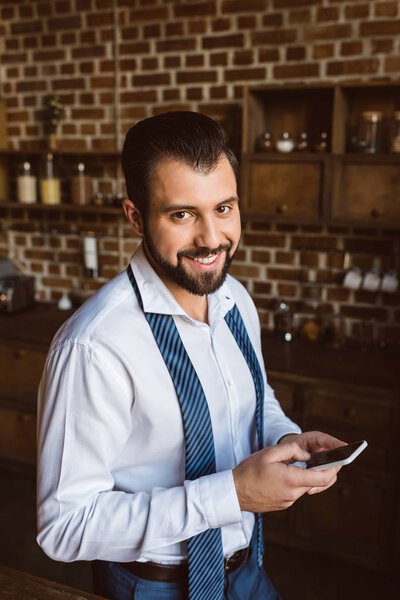 businessman using smartphone