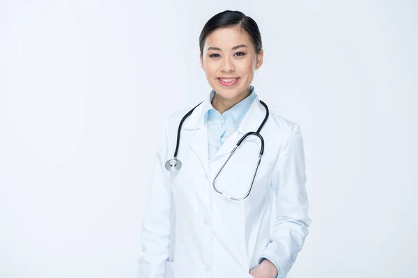Smiling doctor looking at camera — Stock Photo