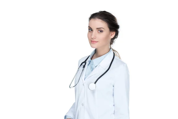Young general practitioner with stethoscope — Stock Photo