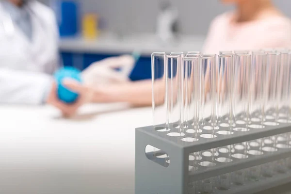 Empty medical tubes for blood test — Stock Photo