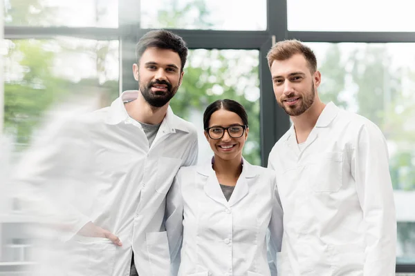 Équipe de scientifiques en laboratoire — Photo de stock