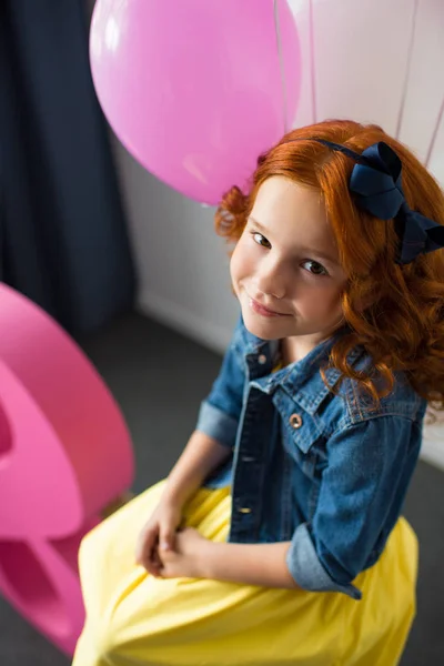 Adorable smiling redhead girl — Stock Photo