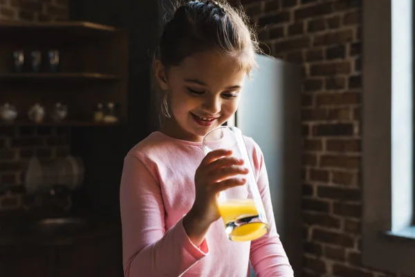 Drinking juice — Stock Photo