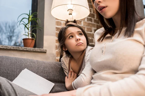 Upset daughter — Stock Photo