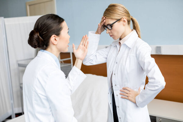 Professional doctors talking 