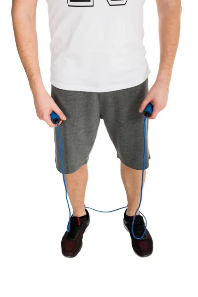 Man holding skipping rope — Free Stock Photo