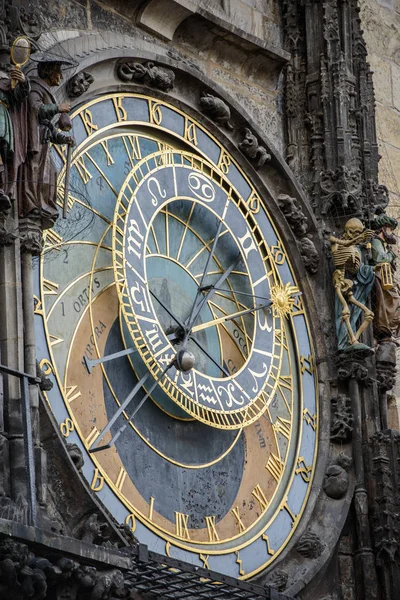 Praga Relógio Astronómico (Orloj) na Cidade Velha de Praga, República Checa — Fotografia de Stock