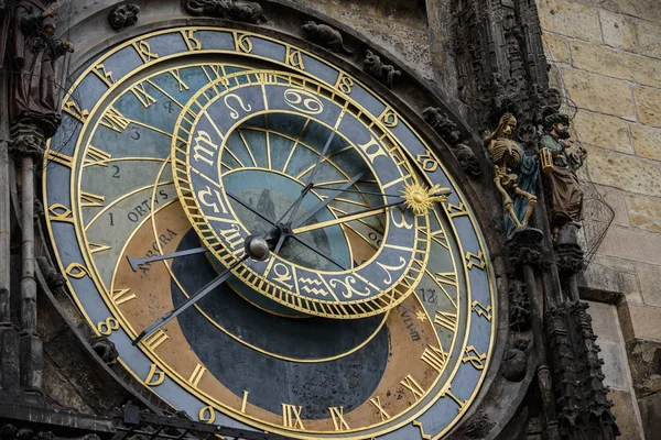 Prága Asztronómiai óra (Orloj), a régi város, Prága, Cseh Köztársaság — Stock Fotó