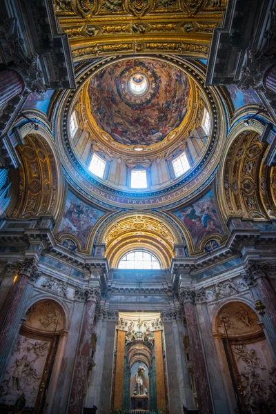 ROME, ITALY - August 06, 2017: The church of Sant'Agnese in Agone is one of the most visited churches in Rome due to its central position in the famous Piazza Navona. — Stock Photo, Image