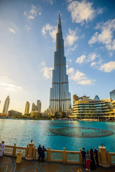 Dubai United Arab Emirates January 2018 Burj Khalifa Tower Skyscraper — Stock Photo, Image