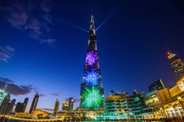 Dubai Zjednoczone Emiraty Arabskie Stycznia 2018 Wieżowca Burdż Chalifa Ten — Zdjęcie stockowe