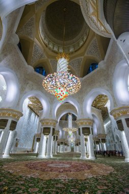 Abu Dhabi, Birleşik Arap Emirlikleri, 04 Ocak 2018, Şeyh Zayed Ulu Camii Abu Dhabi, Birleşik Arap Emirlikleri