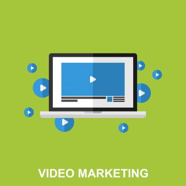 Video pazarlama düz tasarım konsepti