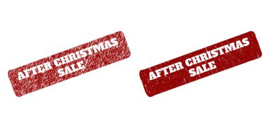 Noel Satışından Sonra Kırmızı Yuvarlak Kırmızılı Dikdörtgen Filigranı Aşınmış Tarzlarla