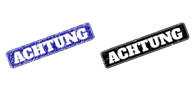 Achtung Siyah ve Mavi Yuvarlak Dikdörtgen Damgalı Aşınmış Styles