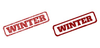 Kış Kırmızısı Sert Dikdörtgen Yüzeyli Mühür Mührü