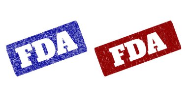 Fda Kırmızı ve Mavi Yuvarlak Dikdörtgen Filigranlı Grunged Surface