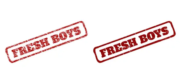 FRESH BOYS Rough Rectangular Watermarks with Disress Styles — стоковый вектор