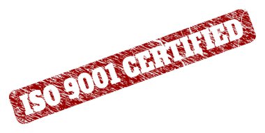 Iso 9001 Sertifikalı Kırmızı Yuvarlak Dikdörtgen Damgalı Grunged Styles