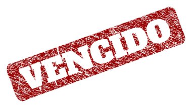 Vencido Kırmızı Yuvarlak Sert Dikdörtgen Mühür Mührü