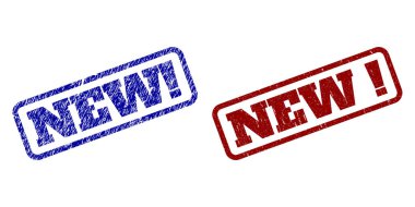 Yeni Ünlem Mavi ve Kırmızı Yuvarlak Dikdörtgen Tehlike Yüzeyli Mühür