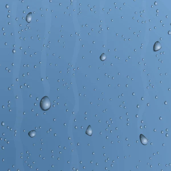 Gotas de agua en el vaso bajo la lluvia . — Vector de stock