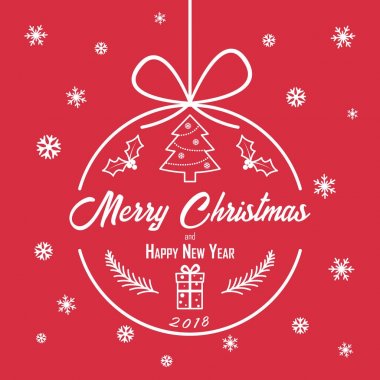 Noel baubles içinde yazıt ile.