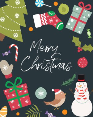 Noel dekorasyonu ile bir yazıt içinde.