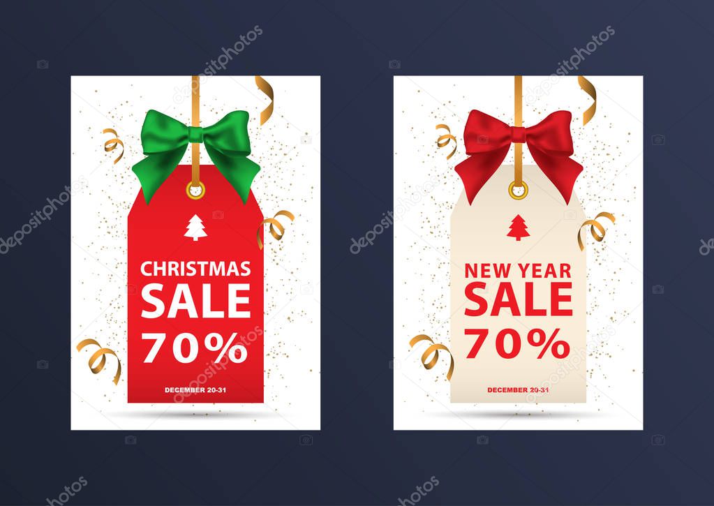 Two christmas discount coupons.