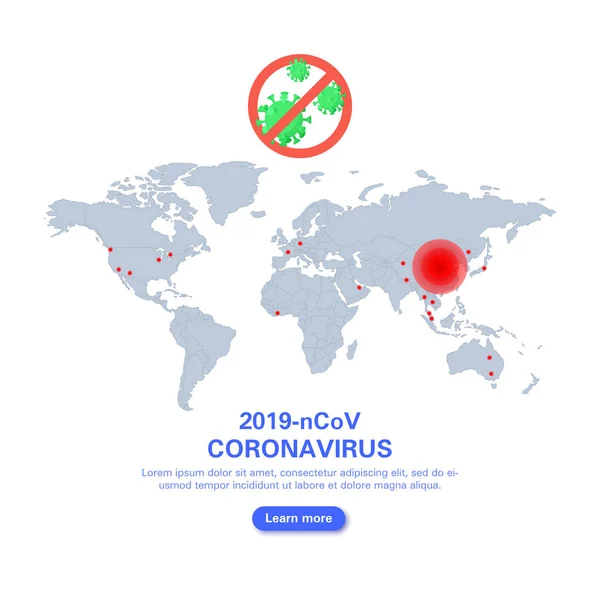 Infographics of the distribution of coronovirus in China and in the world. The 2019- nCoV outbreak in Wuhan.