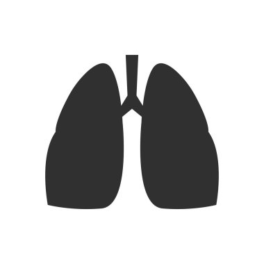 Isolated lung icon on a white background.