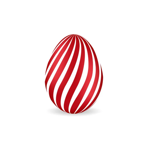 Isolated colorful easter egg with geometric ornament on a white background 6. — Vetor de Stock