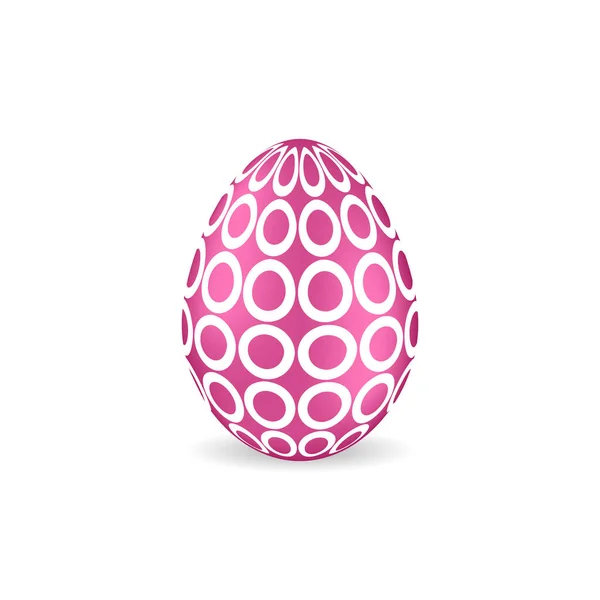 Isolated colorful easter egg with geometric ornament on a white background 3. — Vetor de Stock