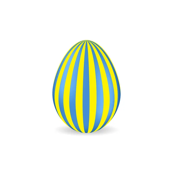 Isolated colorful easter egg with geometric ornament on a white background 1. — Vetor de Stock