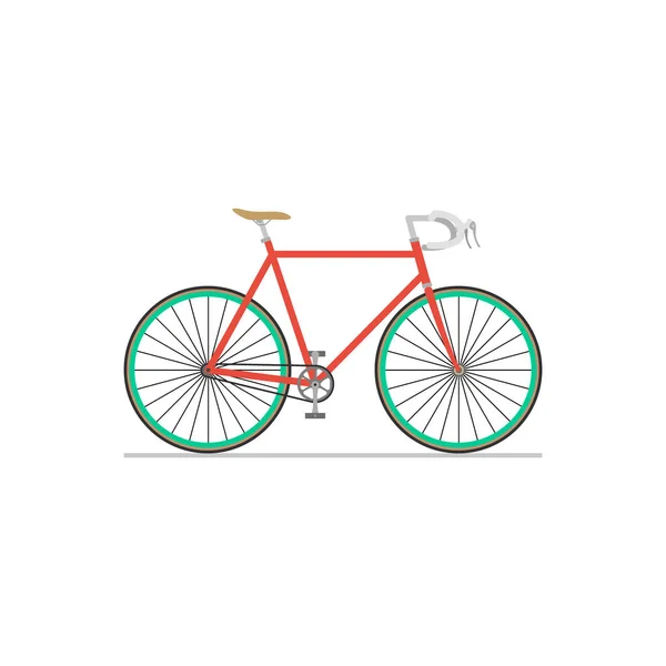 Racefiets geïsoleerd plat pictogram op een witte achtergrond. — Stockvector