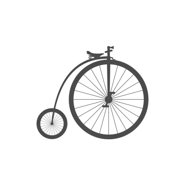 Penny farthing bicicleta icono simple aislado sobre fondo blanco . — Vector de stock