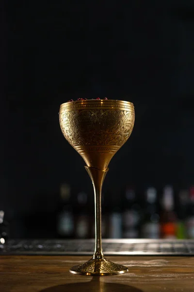 Close Van Verse Smakelijke Cocktail Glas Drank Concept — Stockfoto