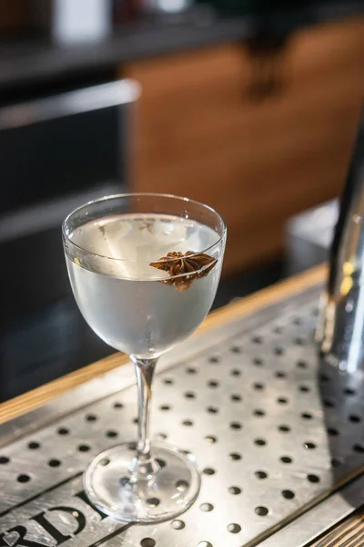 Nahaufnahme Von Frischen Leckeren Cocktails Glas Getränkekonzept — Stockfoto